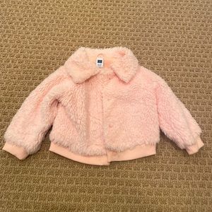 Little girls Janie and Jack fur coat size 12-18 months